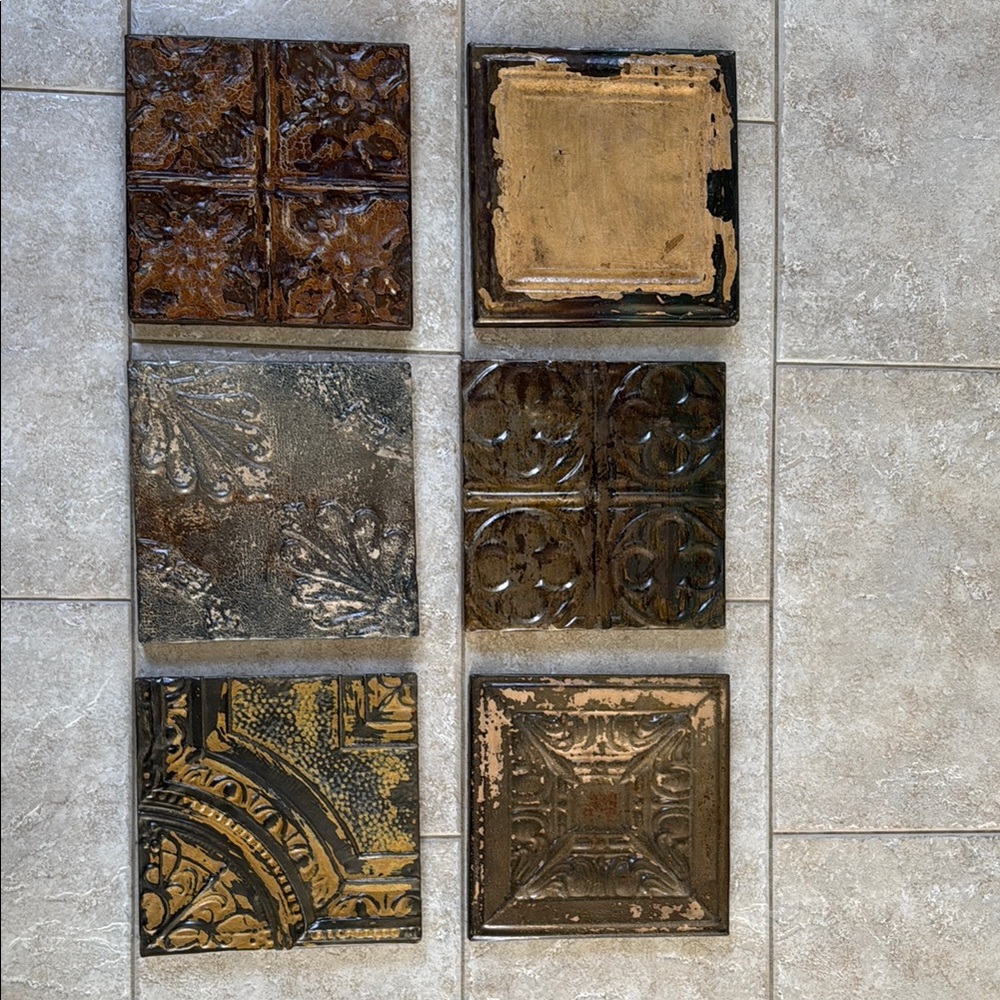 Metal Distressed Square Wall Decor!